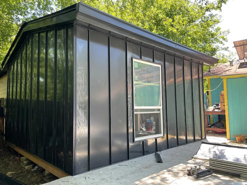 Black standing seam metal wall panels for Roof Inspection in Milford Mill